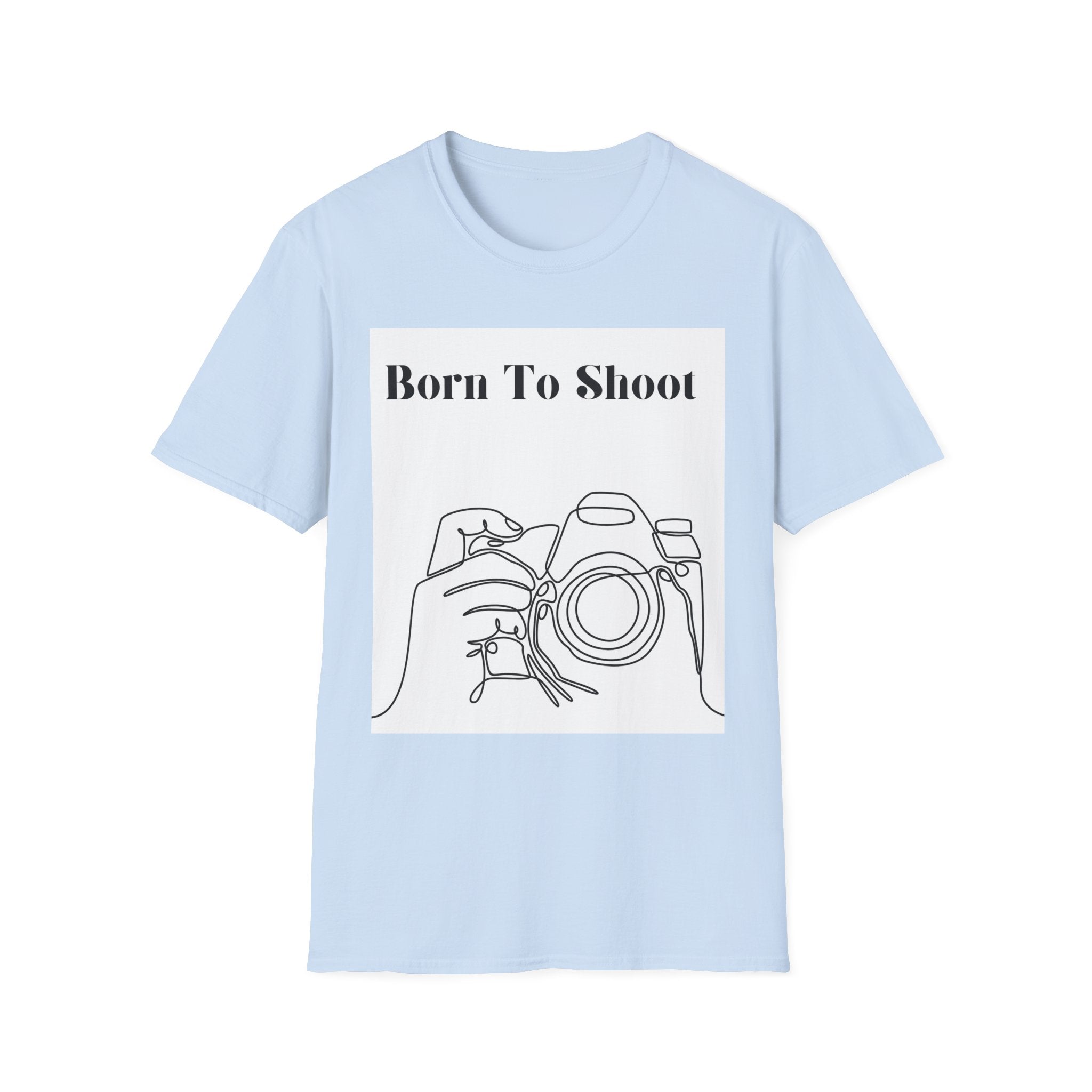 T-Shirt — "Born To Shoot" Camera Photography Tee