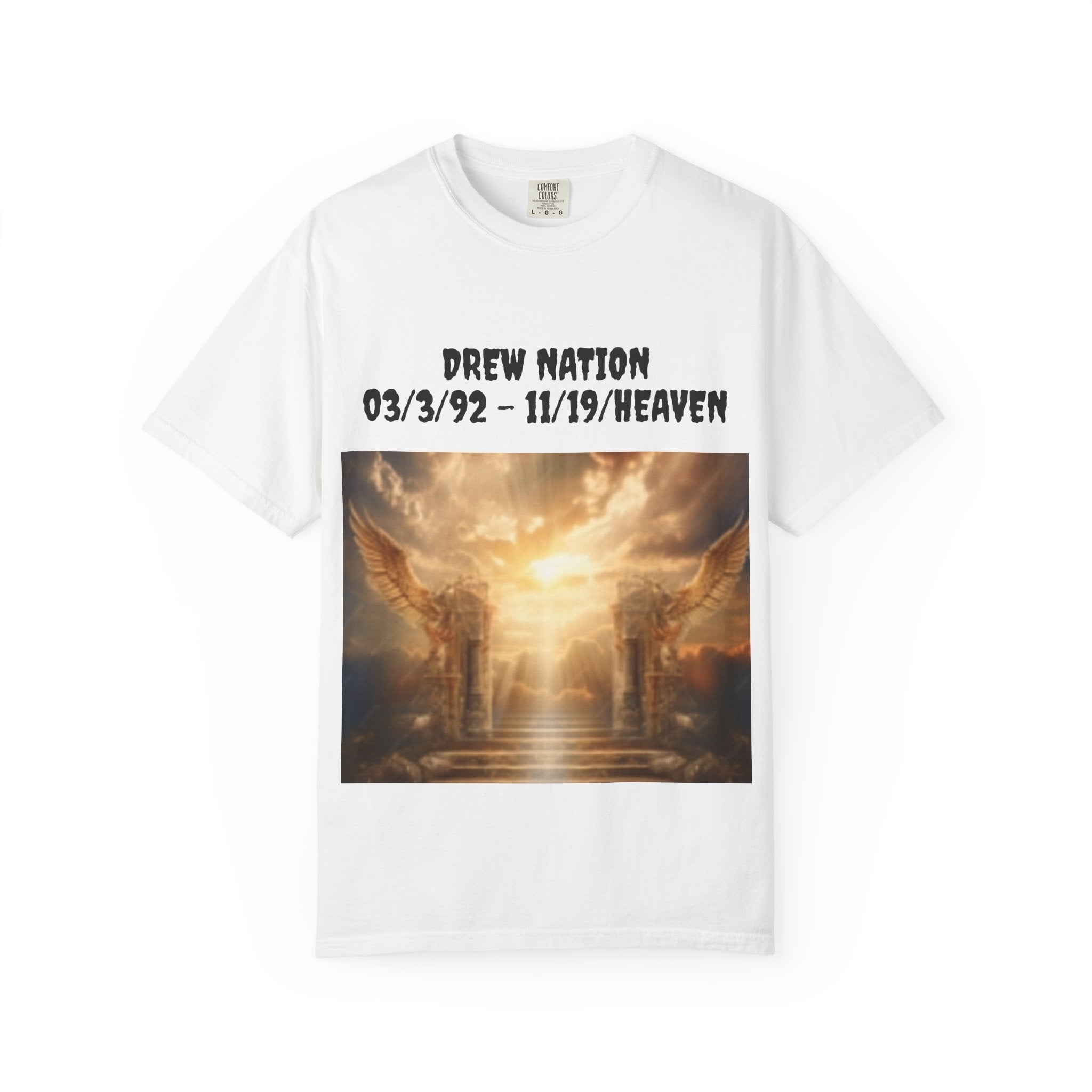 Memorial Heaven T‑Shirt — Drew Nation Tribute Graphic Tee