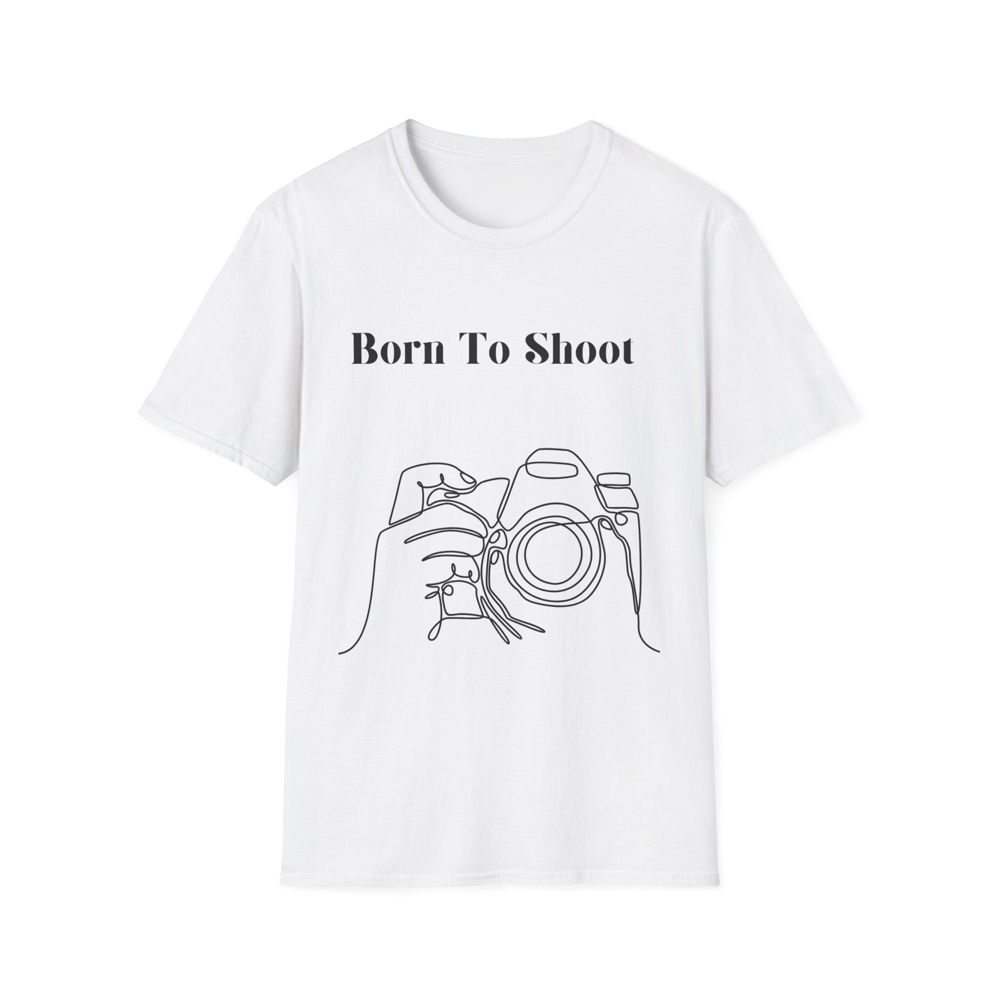 T-Shirt — "Born To Shoot" Camera Photography Tee