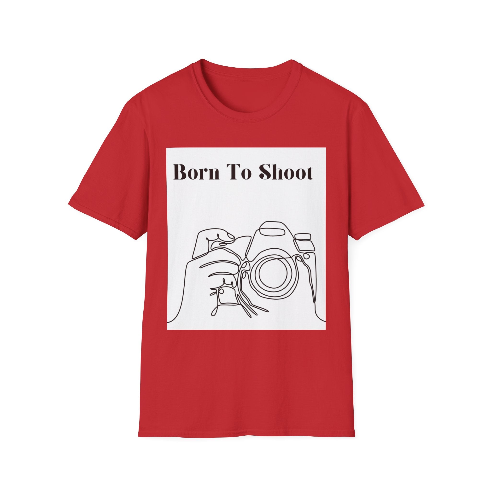 T-Shirt — "Born To Shoot" Camera Photography Tee