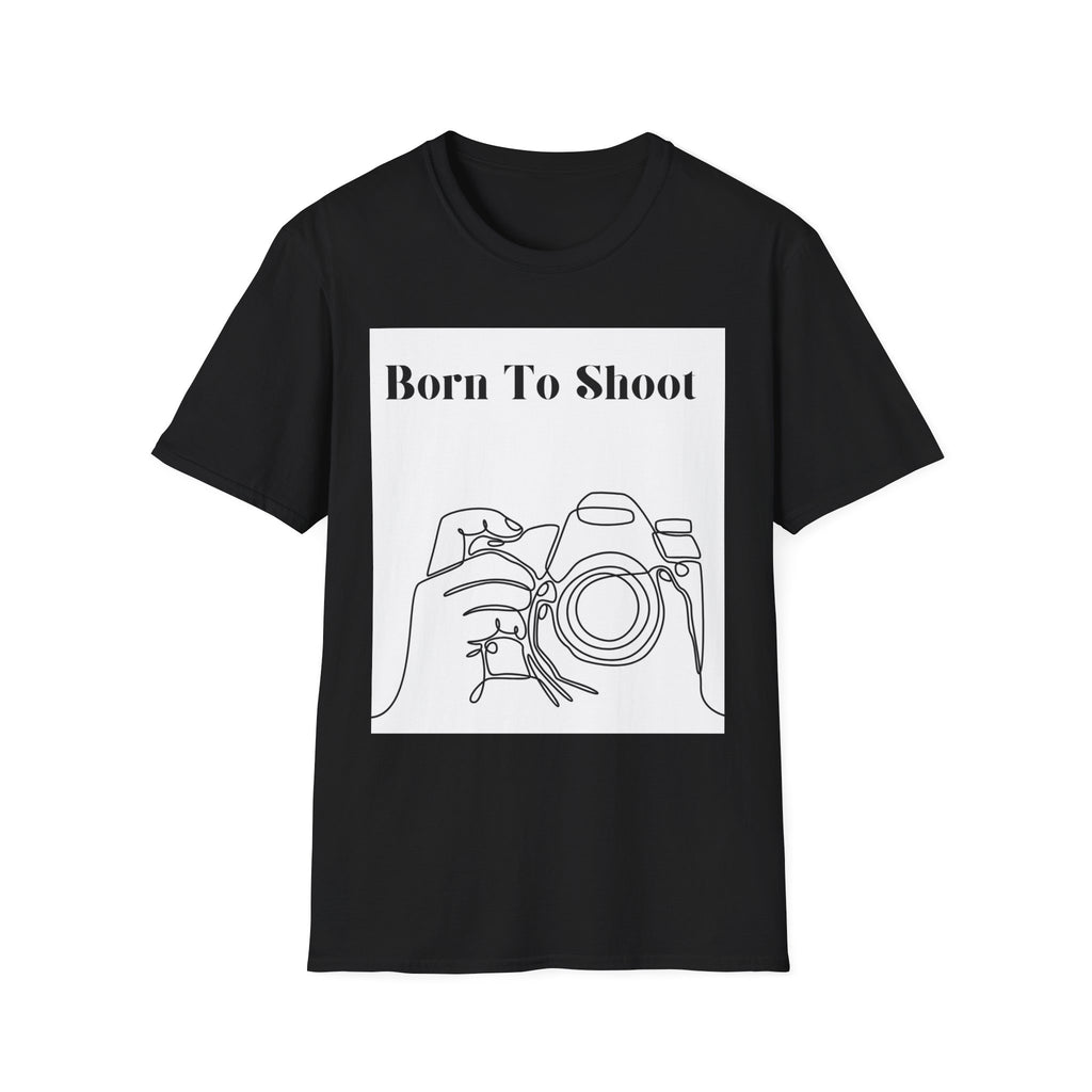 T-Shirt — "Born To Shoot" Camera Photography Tee