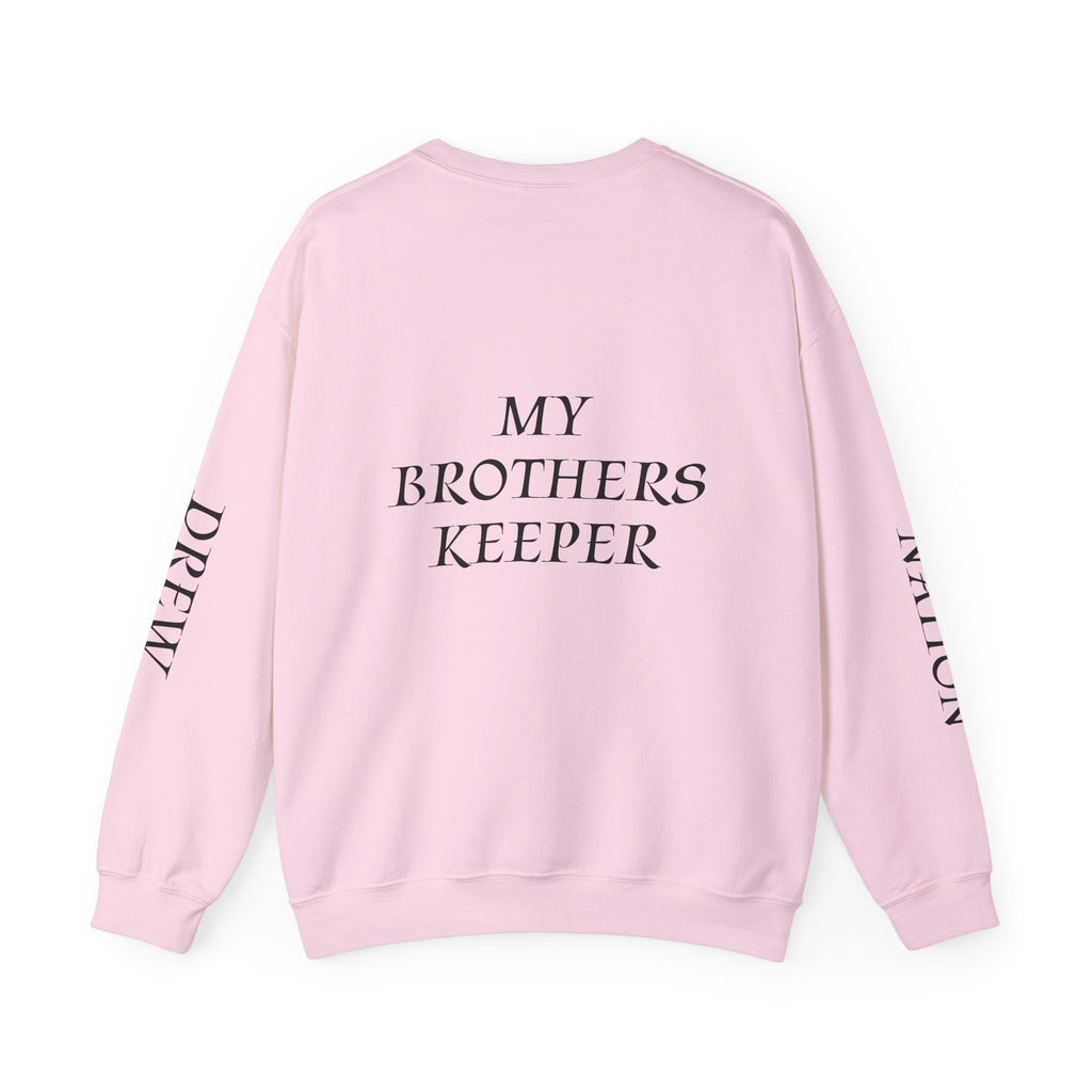 Crewneck Sweatshirt — “A Piece of My Heart is in Heaven / My Brother’s Keeper” Memorial Design