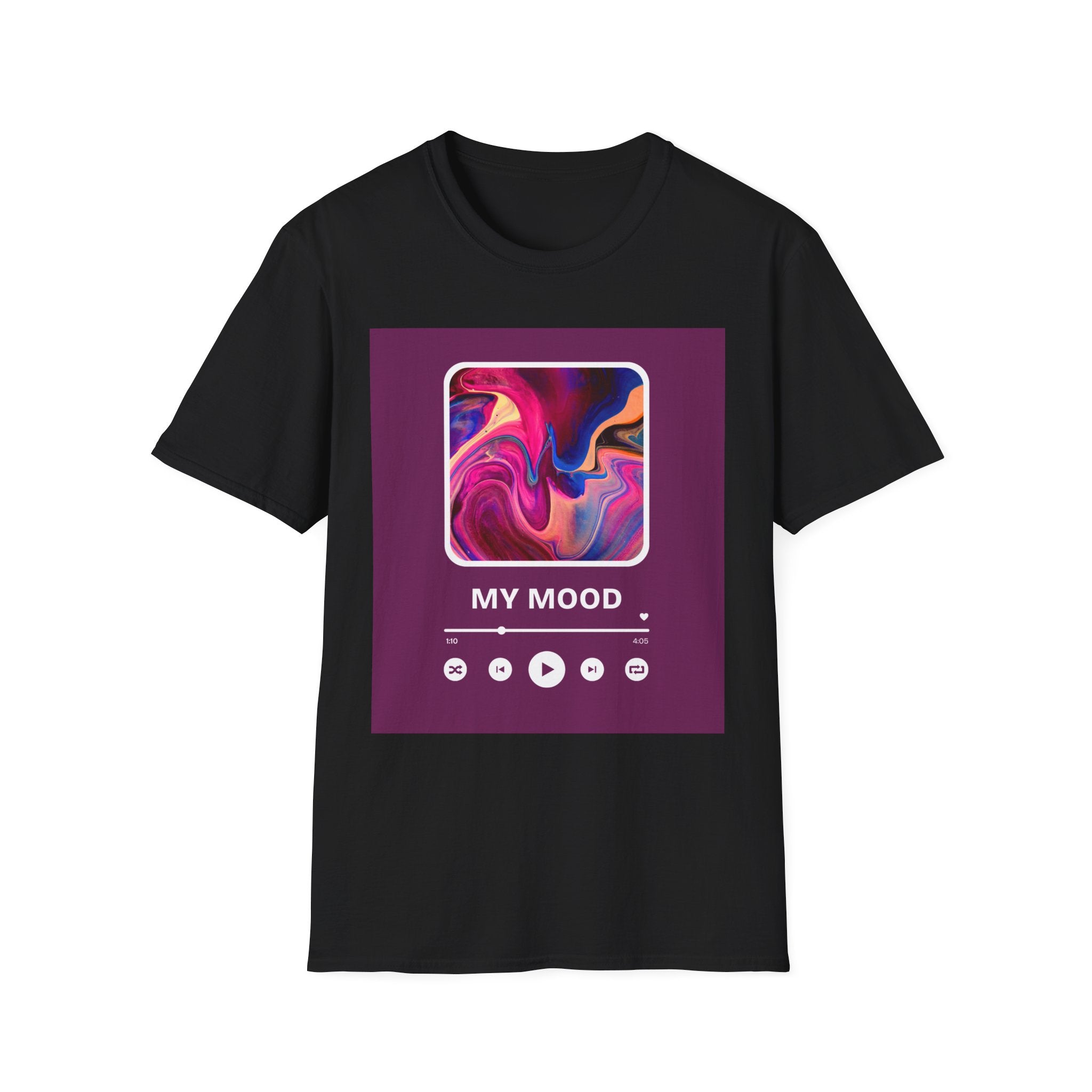 My Mood Music Player T-Shirt — Abstract Vibe Graphic Tee