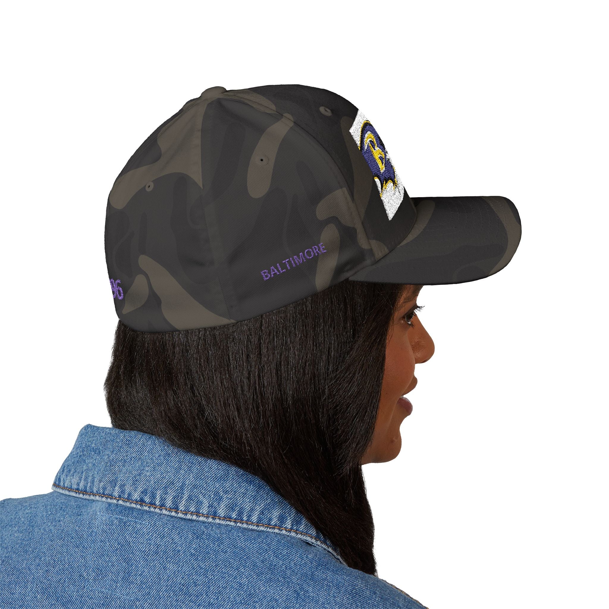 Embroidered Ravens Cap — Baltimore Logo with "1996" Back