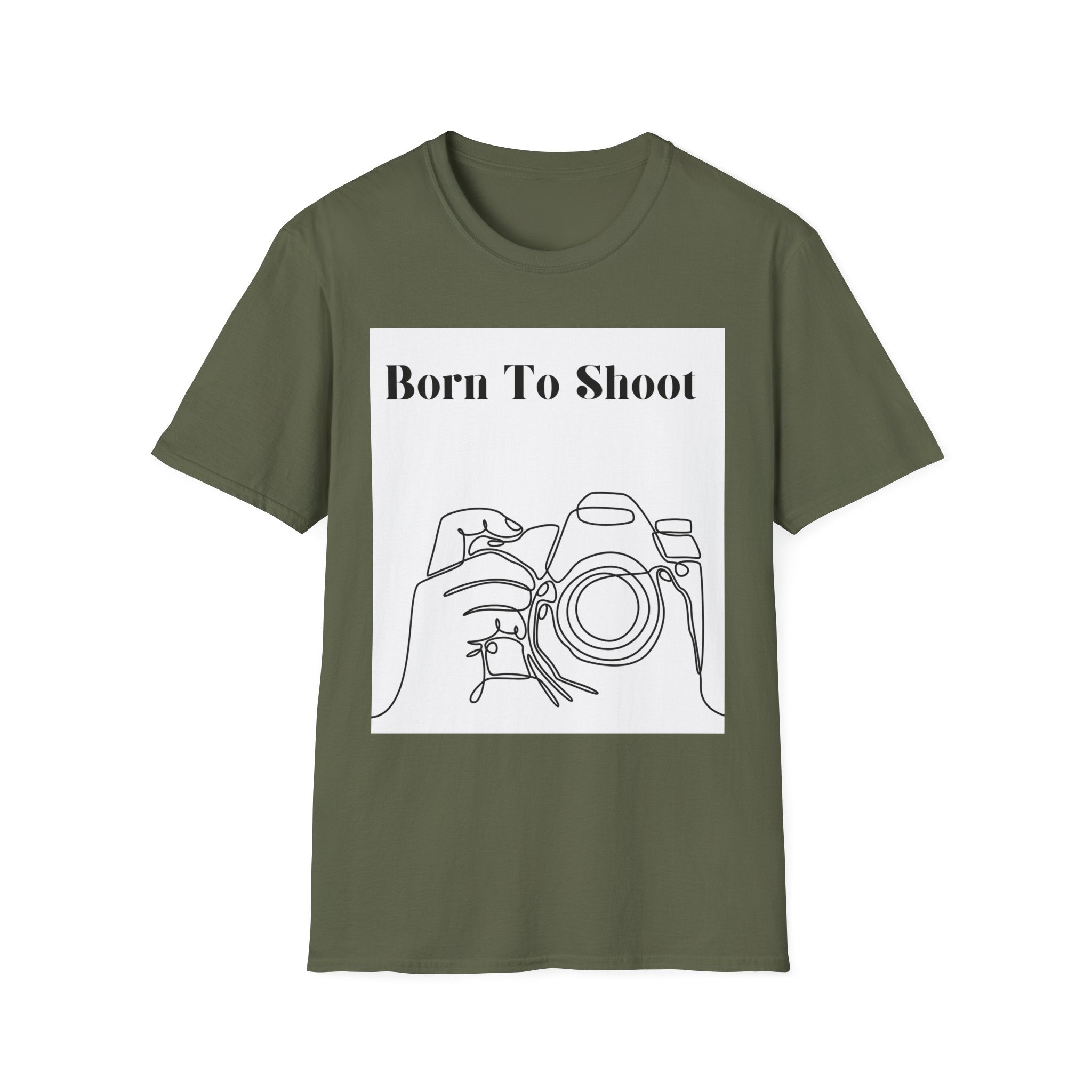 T-Shirt — "Born To Shoot" Camera Photography Tee