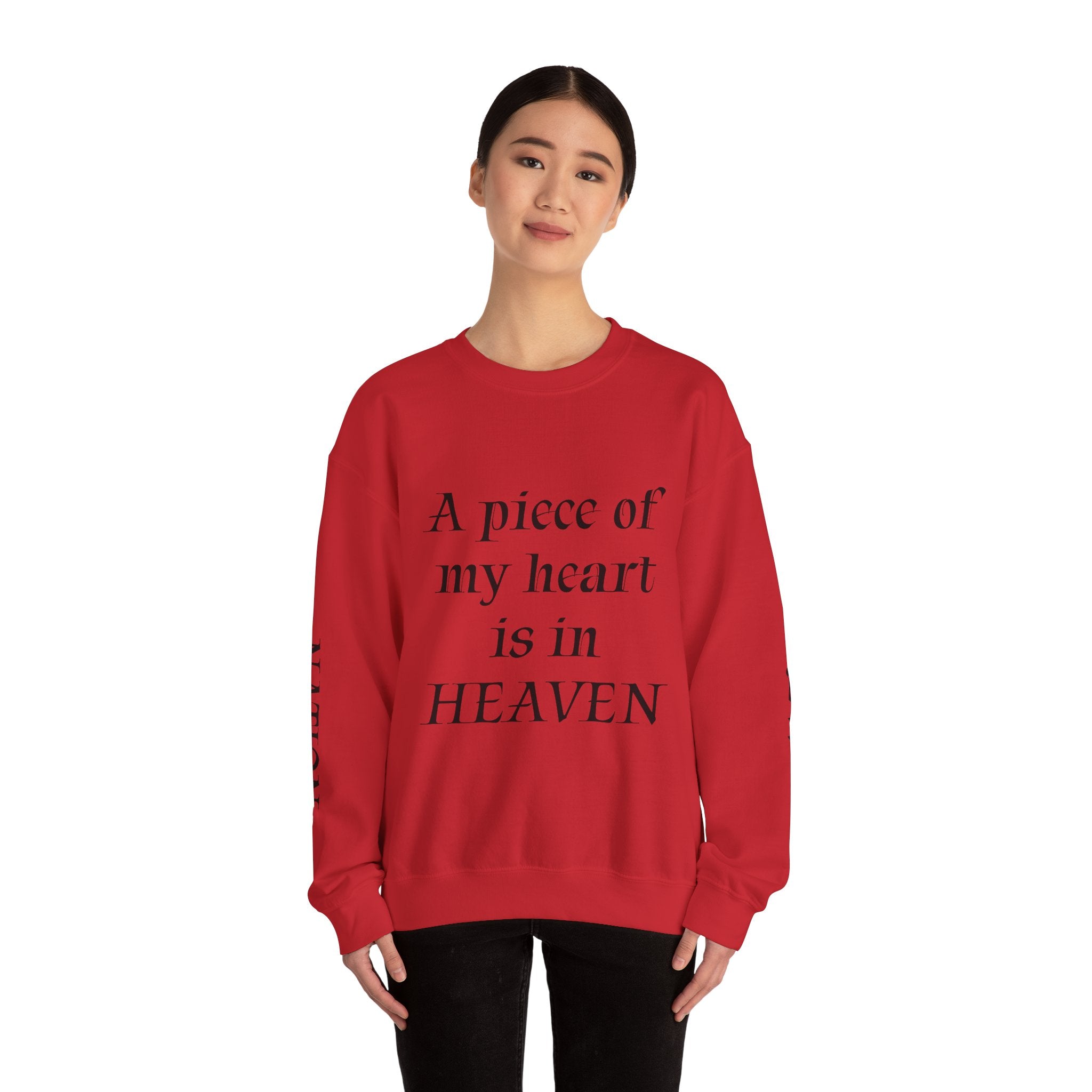 Crewneck Sweatshirt — “A Piece of My Heart is in Heaven / My Brother’s Keeper” Memorial Design