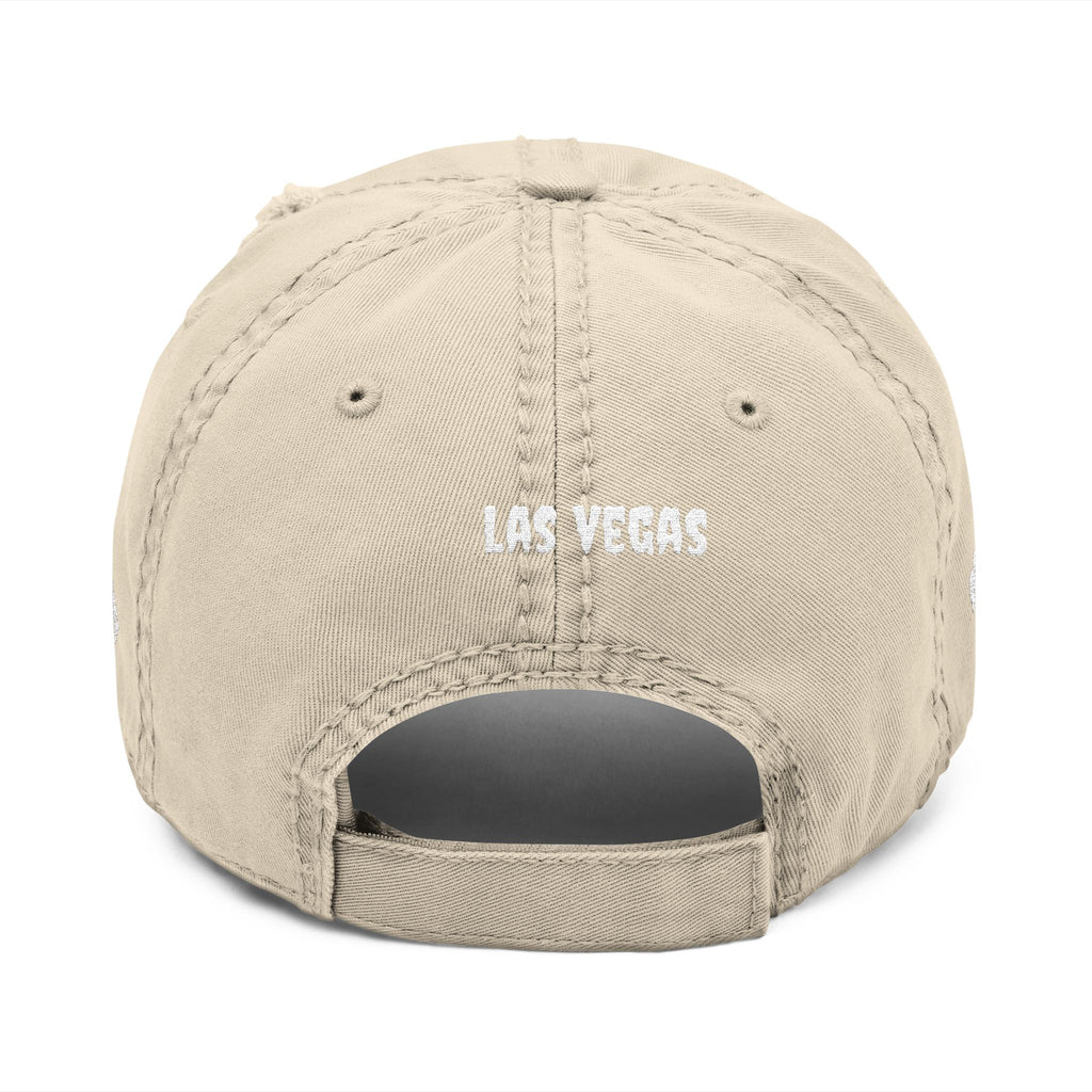 Las Vegas Distressed Dad Hat — Embroidered Vintage Baseball Cap
