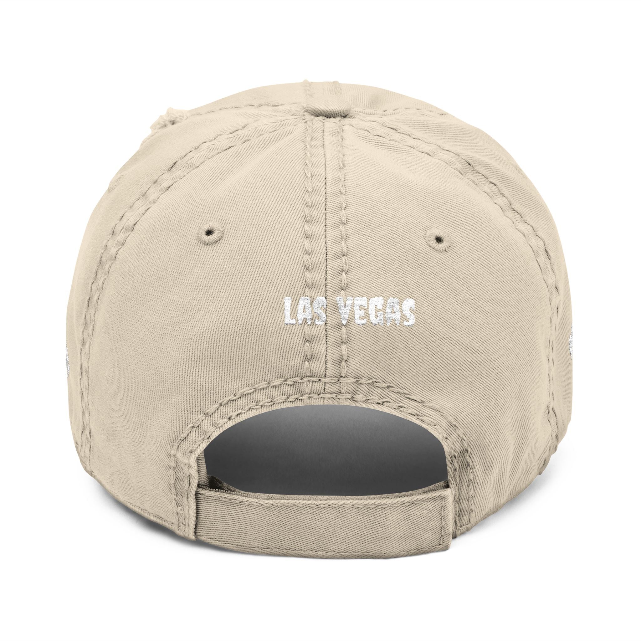 Las Vegas Distressed Dad Hat — Embroidered Vintage Baseball Cap