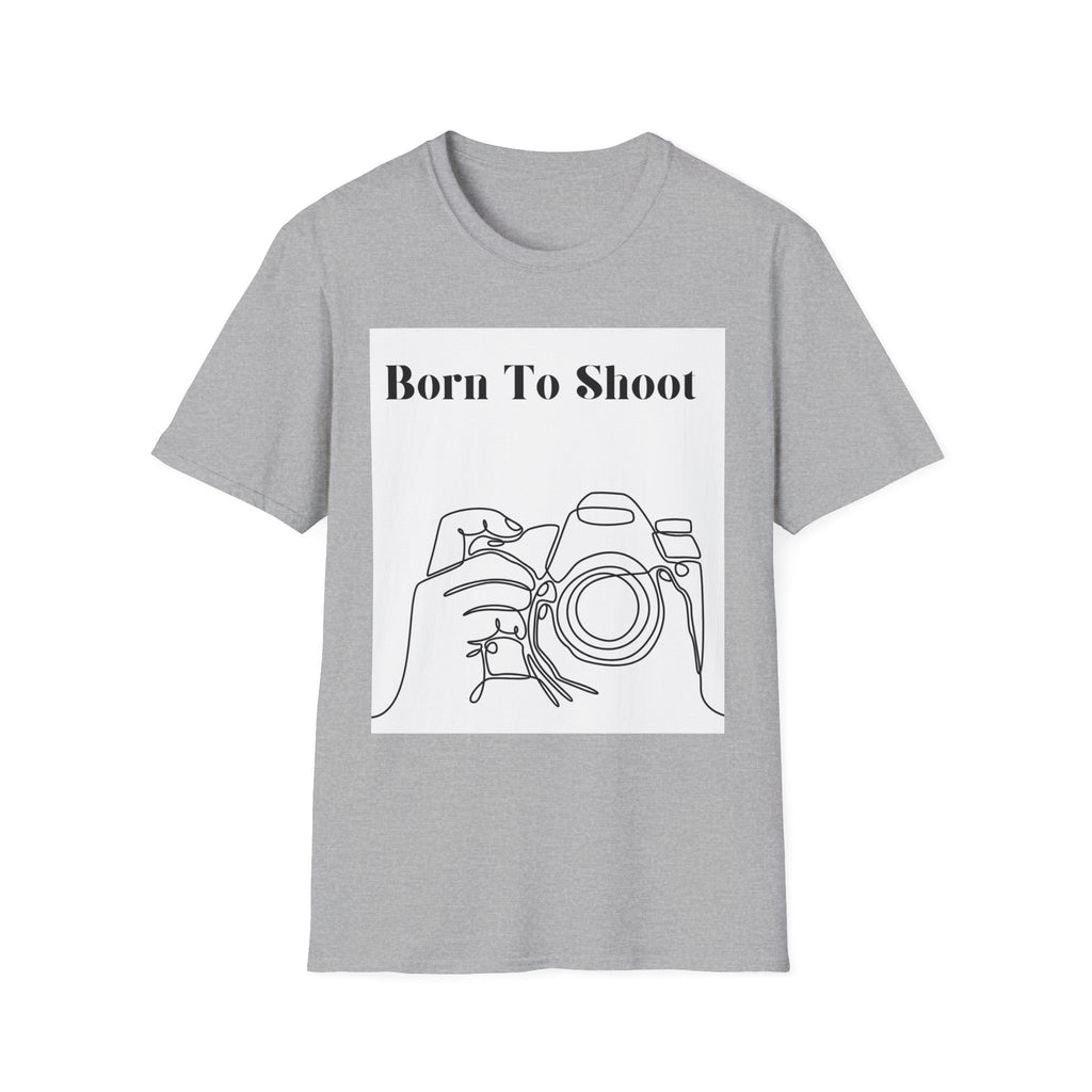 T-Shirt — "Born To Shoot" Camera Photography Tee