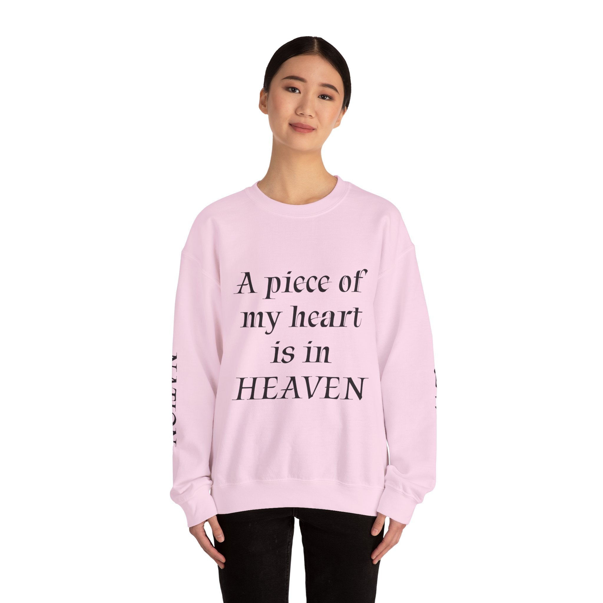 Crewneck Sweatshirt — “A Piece of My Heart is in Heaven / My Brother’s Keeper” Memorial Design