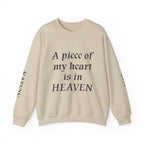 Crewneck Sweatshirt — “A Piece of My Heart is in Heaven / My Brother’s Keeper” Memorial Design