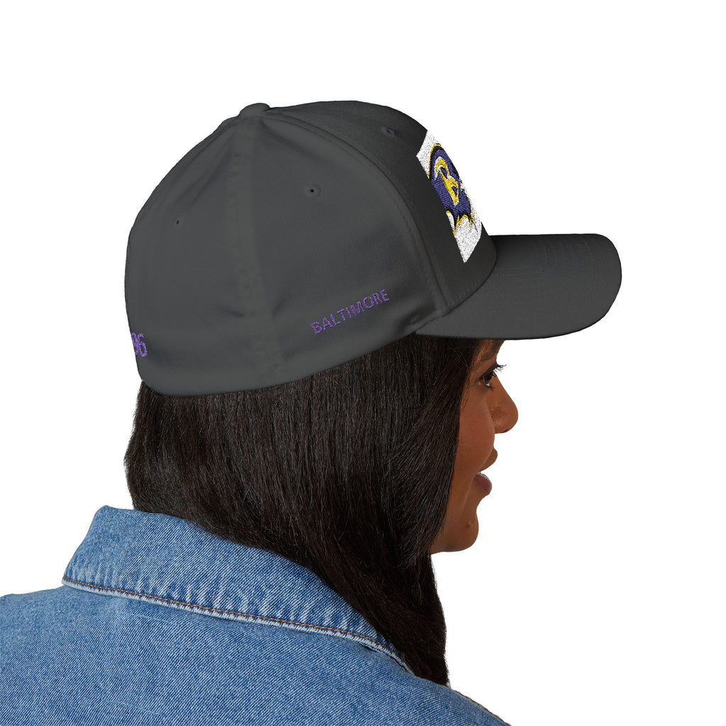 Embroidered Ravens Cap — Baltimore Logo with "1996" Back