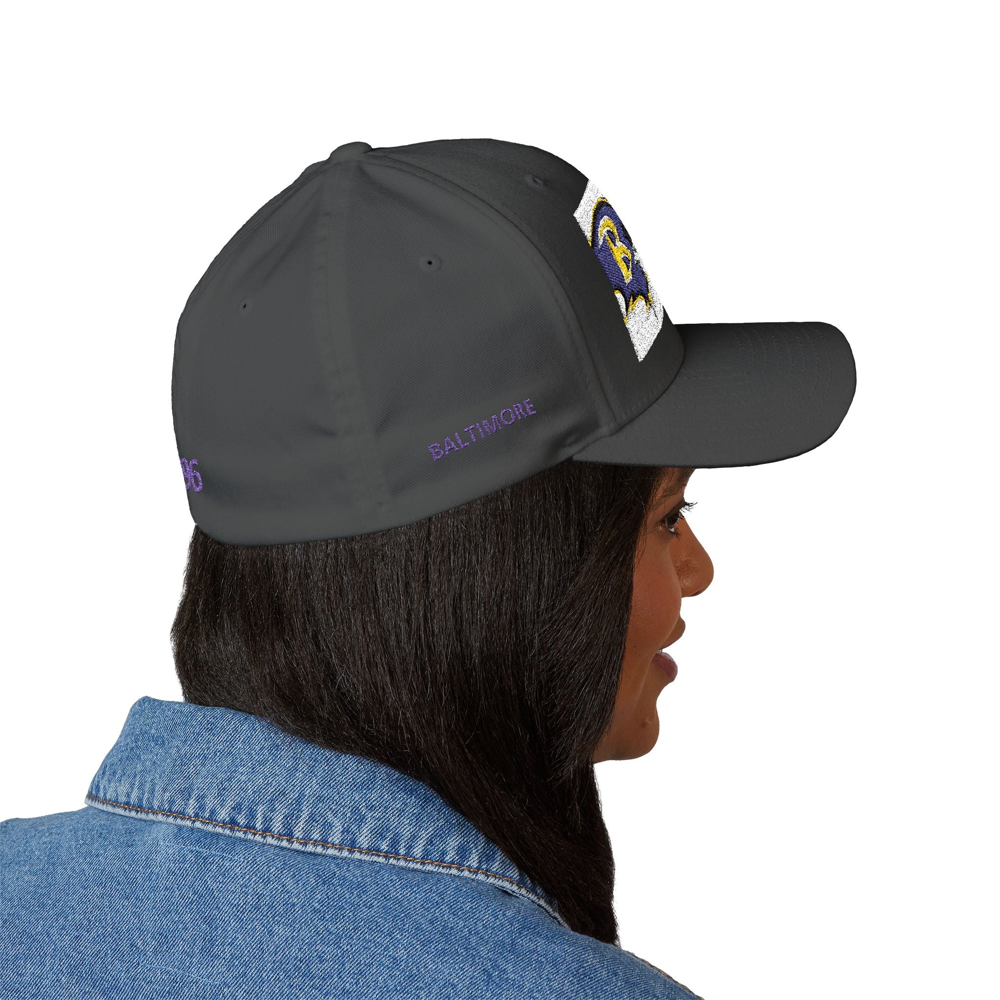 Embroidered Ravens Cap — Baltimore Logo with "1996" Back