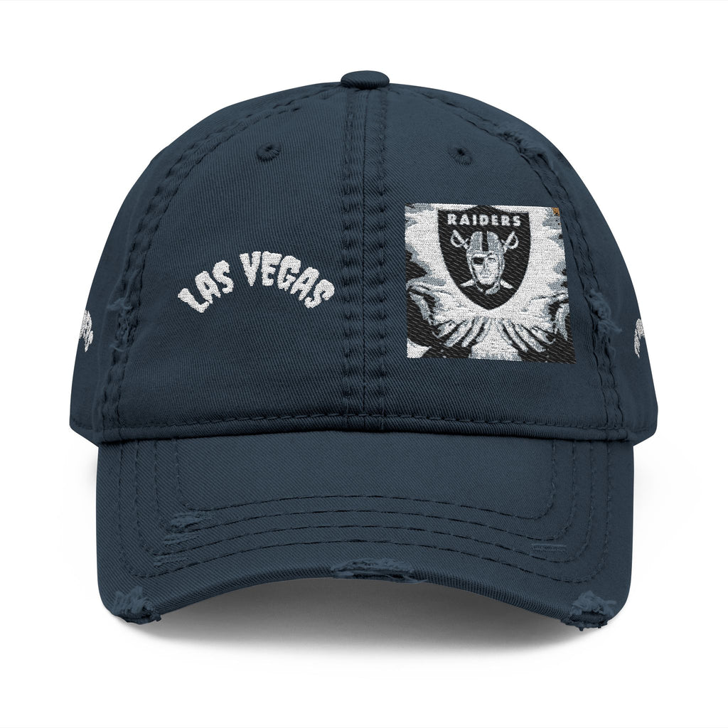 Las Vegas Distressed Dad Hat — Embroidered Vintage Baseball Cap