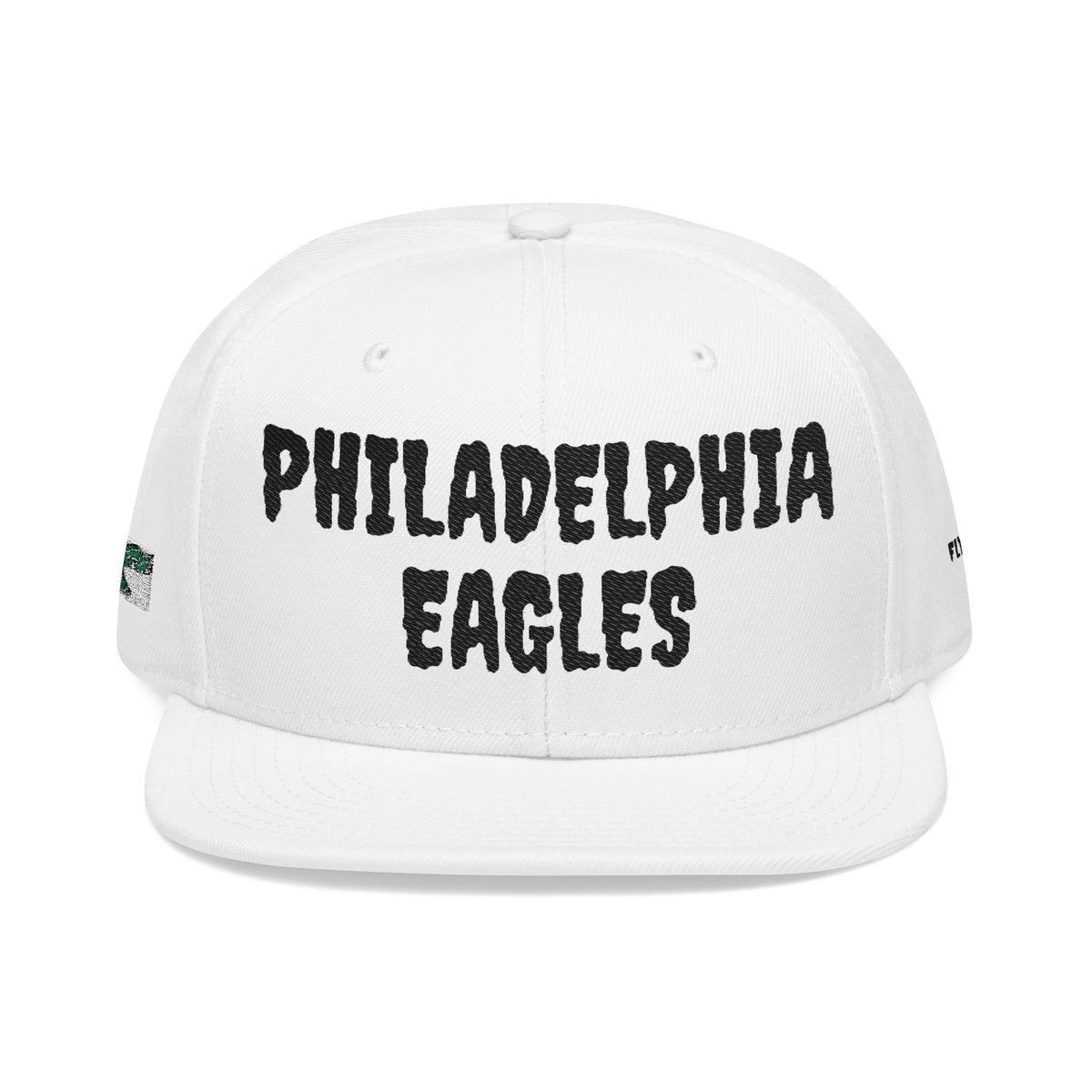 Embroidered Snapback Hat — Philadelphia Eagles Green Logo Cap