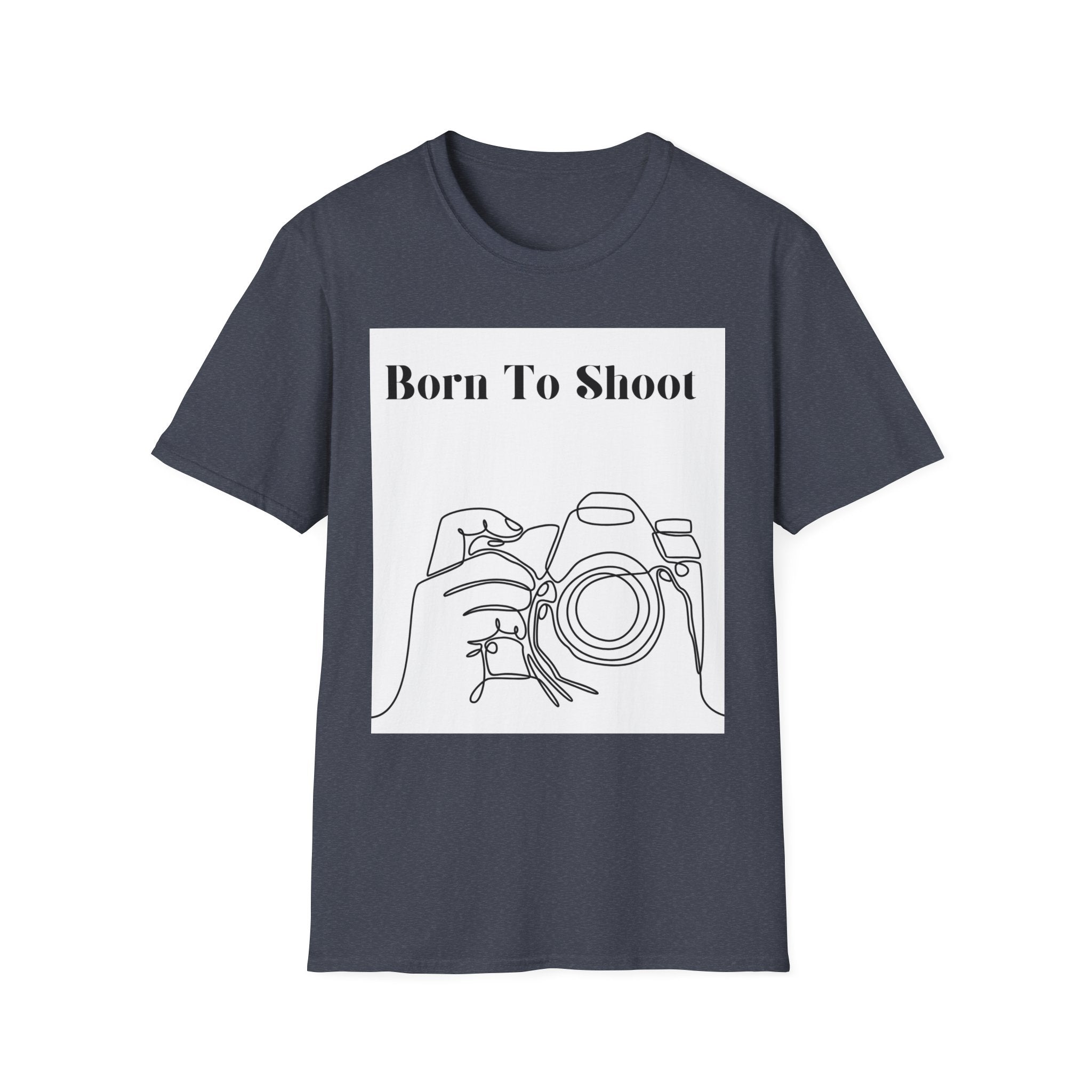 T-Shirt — "Born To Shoot" Camera Photography Tee
