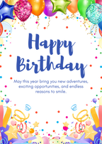 Birthday Card - Blank Inside