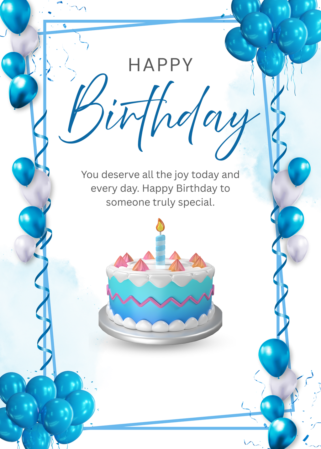 Birthday Card - Blank Inside